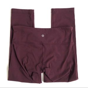 Lululemon Maroon Cropped Wunder Under